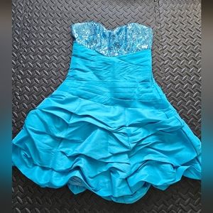 Turquoise Prom Mini Dress